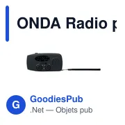 Radio portable personnalisable ONDA avec torche LED et logo - Miniature 7