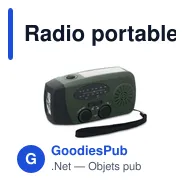 Radio portable personnalisable ONDA avec torche LED et logo - Miniature 10