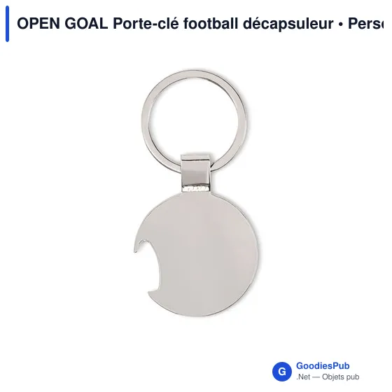 Porte-clé décapsuleur personnalisable en forme de ballon de football - OPENavec logo - Image 3