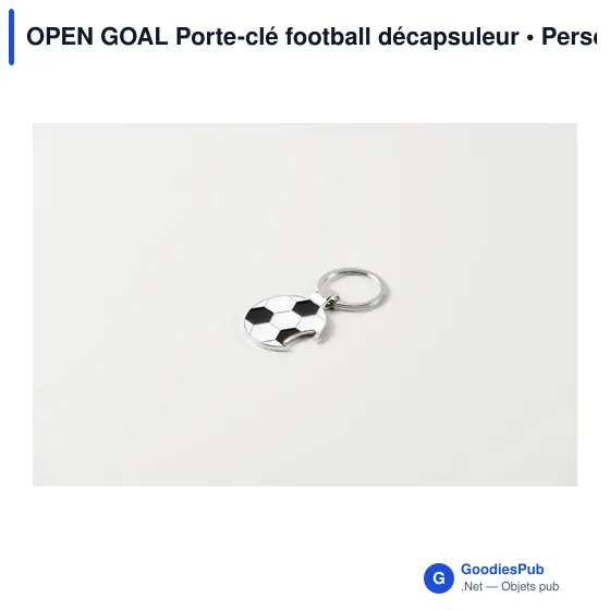 Porte-clé décapsuleur personnalisable en forme de ballon de football - OPENavec logo - Image 5