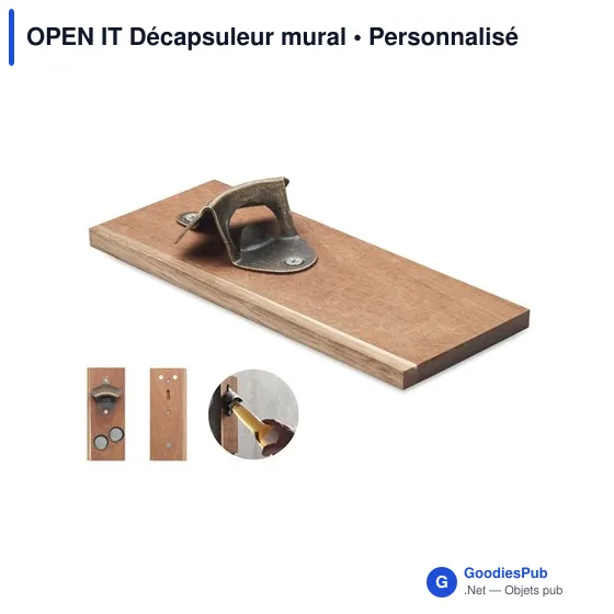 Décapsuleur mural personnalisable avec logo - IT - Image 1