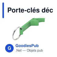 Porte-clés décapsuleur personnalisable en aluminium recyclé - Opener GRSavec logo - Miniature 1