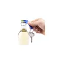 Variante bleu - Porte-clés décapsuleur personnalisable en aluminium recyclé - Opener GRSavec logo