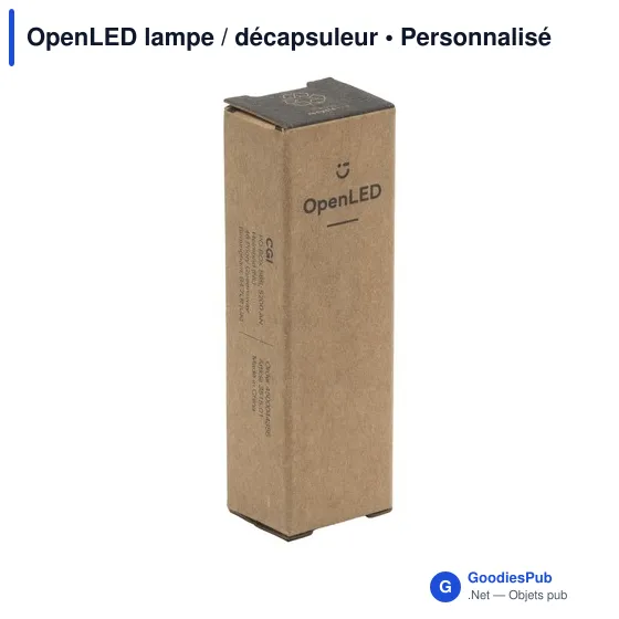 Lampe torche personnalisable OpenLED avec décapsuleur et logo - Image 5