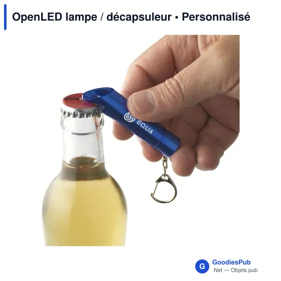 Lampe torche personnalisable OpenLED avec décapsuleur et logo - Image 7