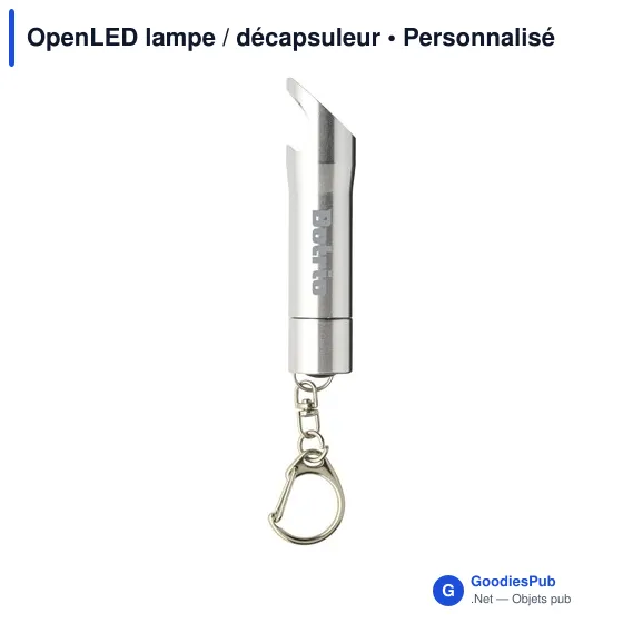Lampe torche personnalisable OpenLED avec décapsuleur et logo - Image 9