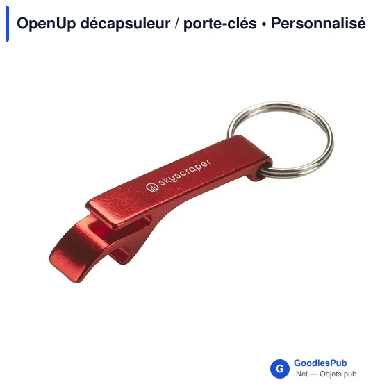 Décapsuleur porte-clés personnalisable en aluminium avec logo - Image 11
