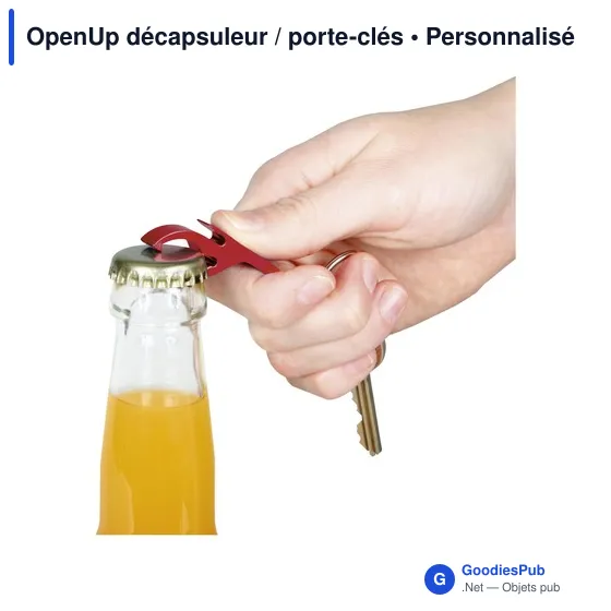 Décapsuleur porte-clés personnalisable en aluminium avec logo - Image 12