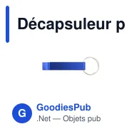 Décapsuleur porte-clés personnalisable en aluminium avec logo - Miniature 4