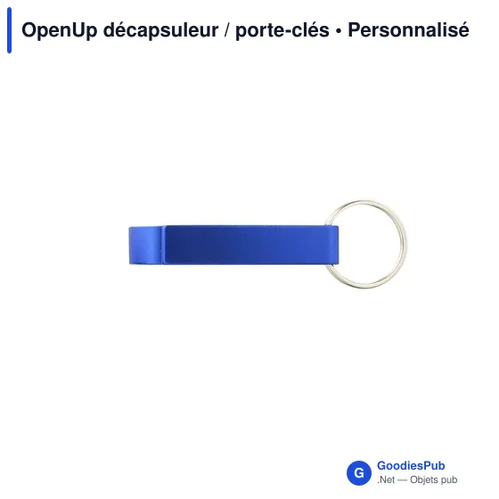 Décapsuleur porte-clés personnalisable en aluminium avec logo - Image 4