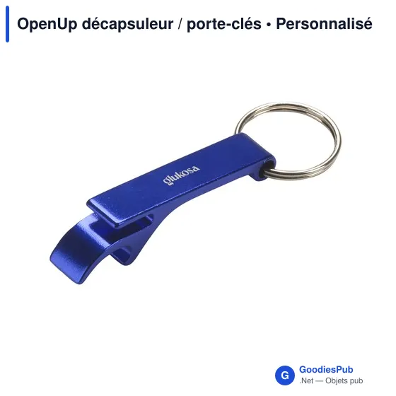 Décapsuleur porte-clés personnalisable en aluminium avec logo - Image 5