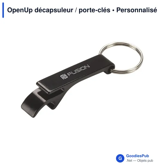 Décapsuleur porte-clés personnalisable en aluminium avec logo - Image 6