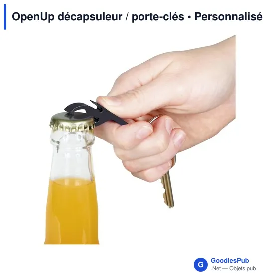 Décapsuleur porte-clés personnalisable en aluminium avec logo - Image 7