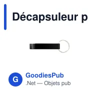 Décapsuleur porte-clés personnalisable en aluminium avec logo - Miniature 9