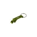 Variante vert - Décapsuleur porte-clés personnalisable en aluminium avec logo