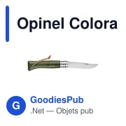 Couteau de poche personnalisable Opinel Colorama No 08 avec logo - Miniature 1