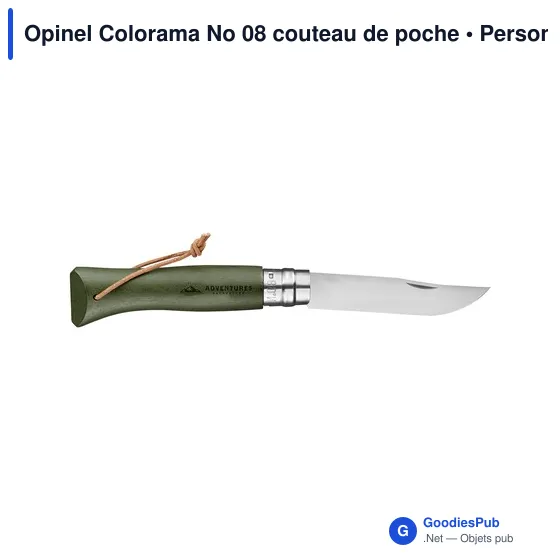Couteau de poche personnalisable Opinel Colorama No 08 avec logo - Image 1