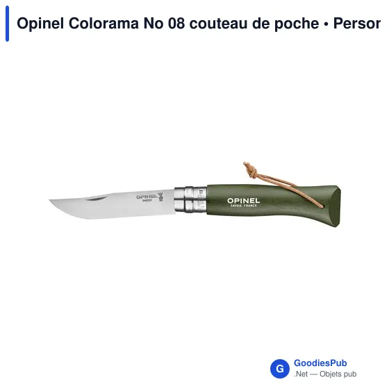 Couteau de poche personnalisable Opinel Colorama No 08 avec logo - Image 2