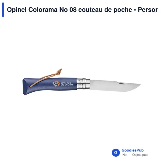 Couteau de poche personnalisable Opinel Colorama No 08 avec logo - Image 7