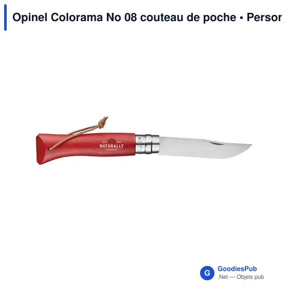 Couteau de poche personnalisable Opinel Colorama No 08 avec logo - Image 8