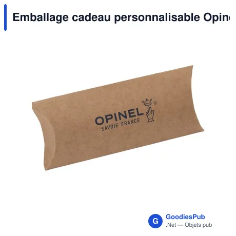 Emballage cadeau personnalisable Opinel pour objets publicitairesavec logo