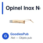 Couteau de poche personnalisable Opinel Inox No 07 avec logo - Miniature 1
