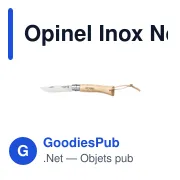 Couteau de poche personnalisable Opinel Inox No 07 avec logo - Miniature 4