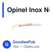Couteau de poche personnalisable Opinel Inox No 07 avec logo - Miniature 5