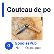 Couteau de poche personnalisable Opinel Inox No 08 avec logo - Miniature 1