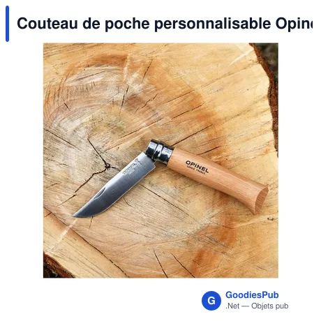Couteau de poche personnalisable Opinel Inox No 08 avec logo