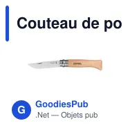 Couteau de poche personnalisable Opinel Inox No 08 avec logo - Miniature 4