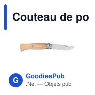 Couteau de poche personnalisable Opinel Inox No 08 avec logo - Miniature 5