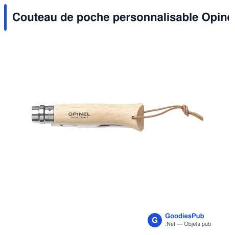Couteau de poche personnalisable Opinel Inox No 8 avec logo