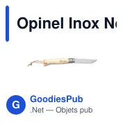 Couteau de poche personnalisable Opinel Inox No 8 avec logo - Miniature 5
