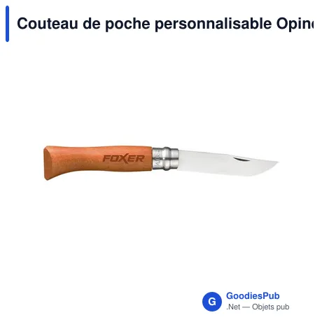 Couteau de poche personnalisable Opinel No 08 Carbon avec logo