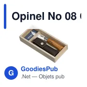 Couteau de poche personnalisable Opinel No 08 Carbon avec logo - Miniature 4