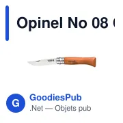 Couteau de poche personnalisable Opinel No 08 Carbon avec logo - Miniature 5