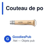 Couteau de poche personnalisable Opinel No 10 avec logo - Miniature 1