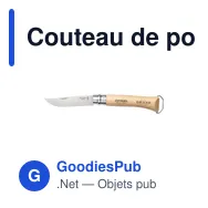 Couteau de poche personnalisable Opinel No 10 avec logo - Miniature 5