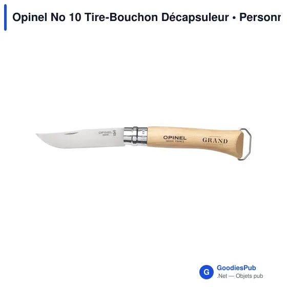 Couteau de poche personnalisable Opinel No 10 avec logo - Image 5