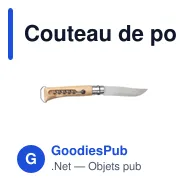 Couteau de poche personnalisable Opinel No 10 avec logo - Miniature 6