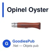 Couteau à huîtres personnalisable Opinel Oysters No 09 avec logo - Miniature 1