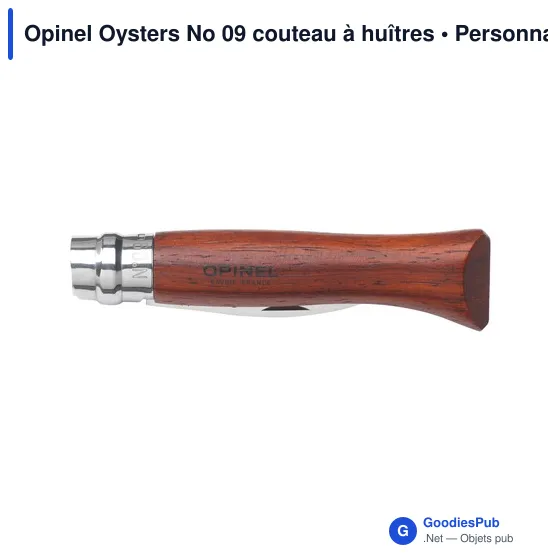 Couteau à huîtres personnalisable Opinel Oysters No 09 avec logo - Image 1