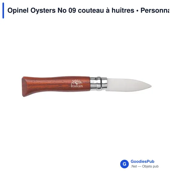 Couteau à huîtres personnalisable Opinel Oysters No 09 avec logo - Image 5