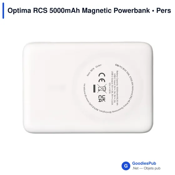 Batterie externe personnalisable Optima RCS 5000mAh avec logo - Image 4