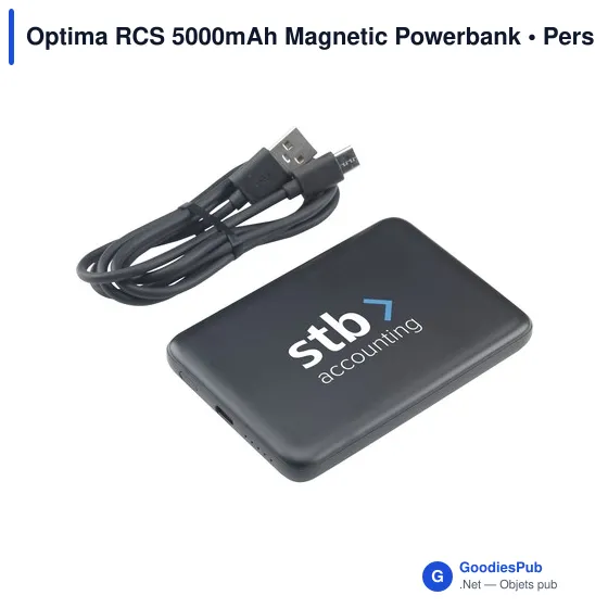 Batterie externe personnalisable Optima RCS 5000mAh avec logo - Image 10