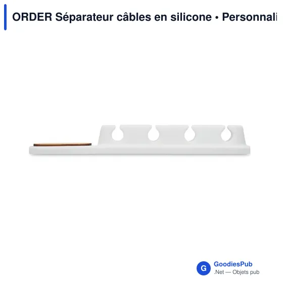 Séparateur de câbles en silicone personnalisable avec logo - Image 2