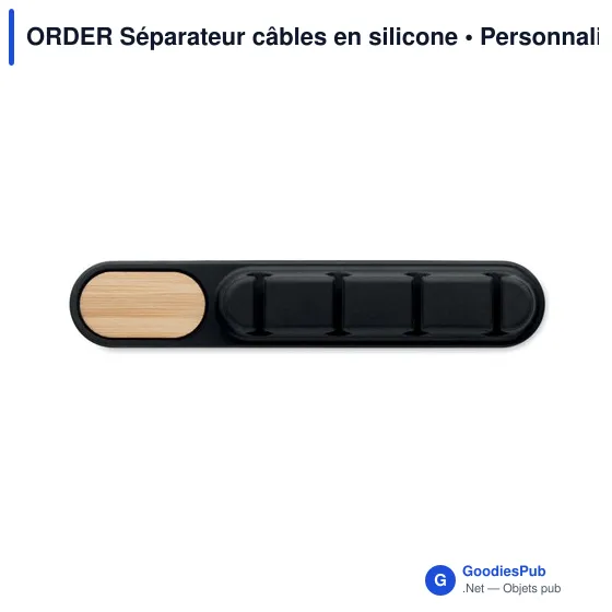 Séparateur de câbles en silicone personnalisable avec logo - Image 11