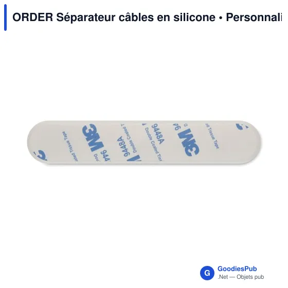Séparateur de câbles en silicone personnalisable avec logo - Image 3