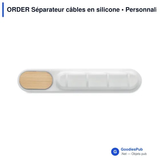 Séparateur de câbles en silicone personnalisable avec logo - Image 4